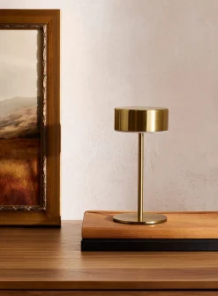 Small rechargeable cylindrical touch table lamp