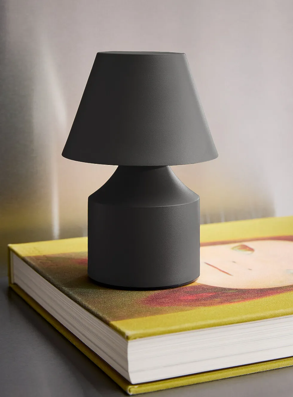 Small rechargeable minimalist touch table lamp