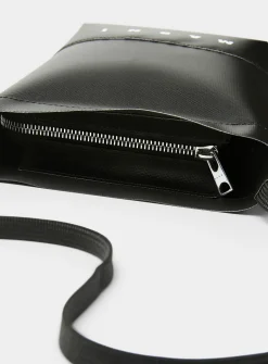 Small solid canvas bucket bag