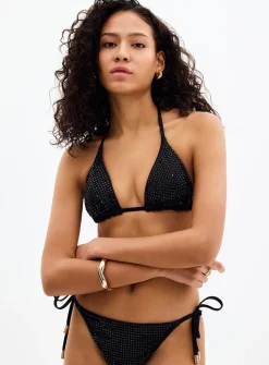 Small sparkle black triangle top