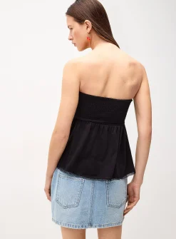 Smocked babydoll tube top