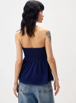 Smocked babydoll tube top