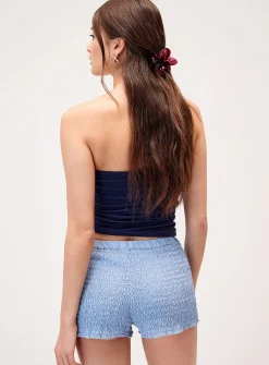 Smocked micro-short