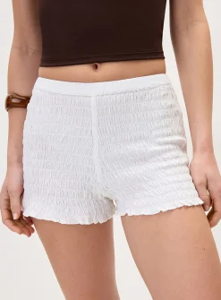 Smocked micro-short