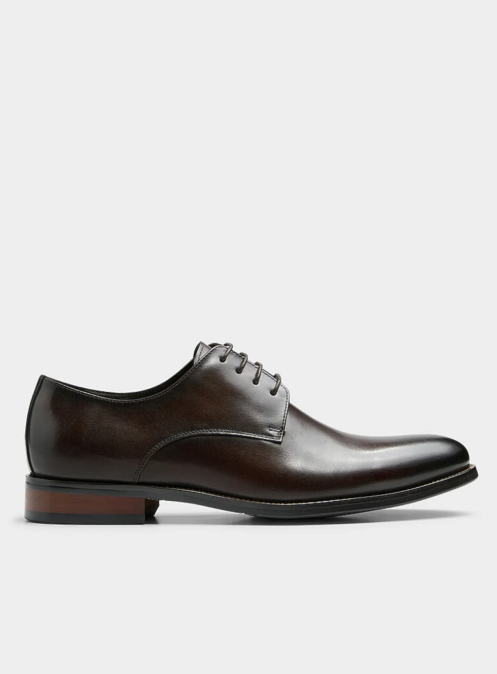 Smooth leather derby shoes