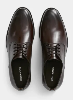 Smooth leather derby shoes