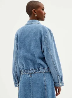 Soft denim zipped jacket