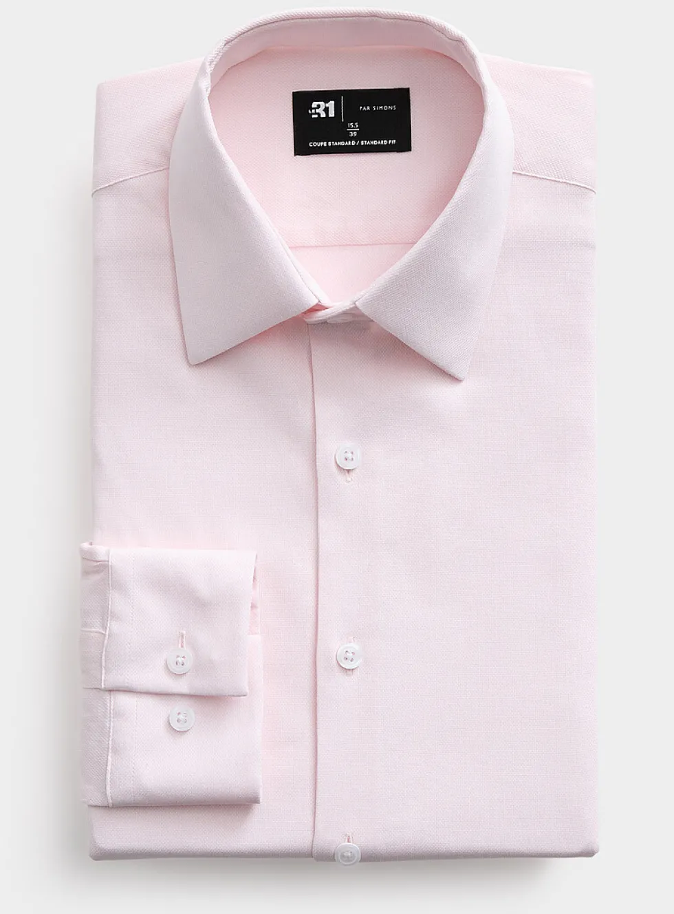 Solid basket-weave shirt