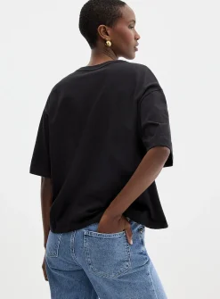 Solid boxy-fit organic cotton T-shirt
