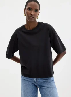 Solid boxy-fit organic cotton T-shirt