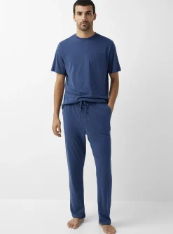 Solid brushed finish pyjama pant