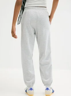Solid cotton-fleece loose joggers