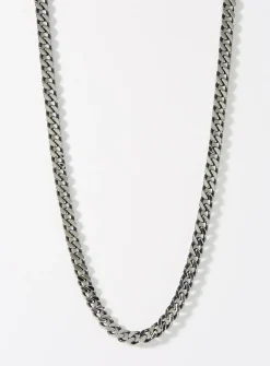 Solid curb-link chain