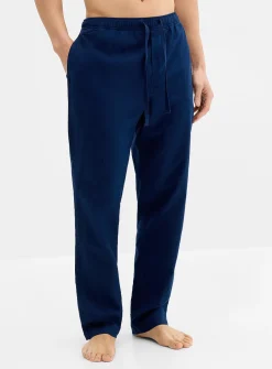 Solid lightweight linen pyjama pant