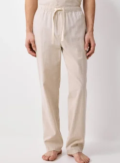 Solid lightweight linen pyjama pant