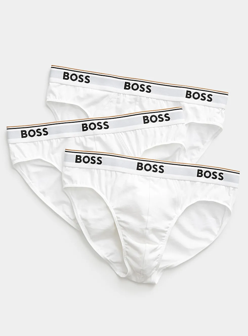 Solid logo-waistband briefs