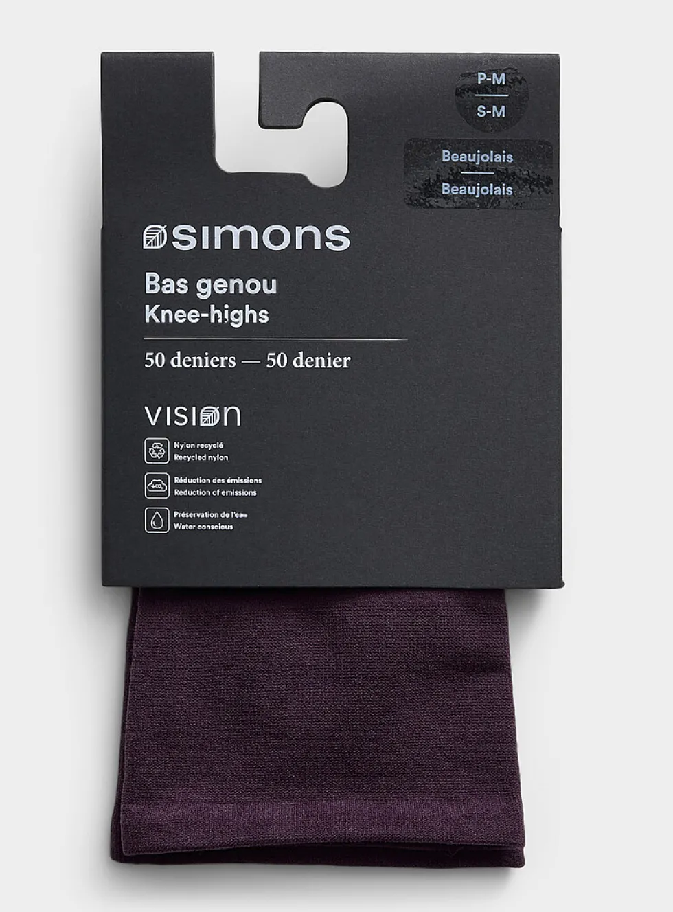 Solid opaque knee-highs