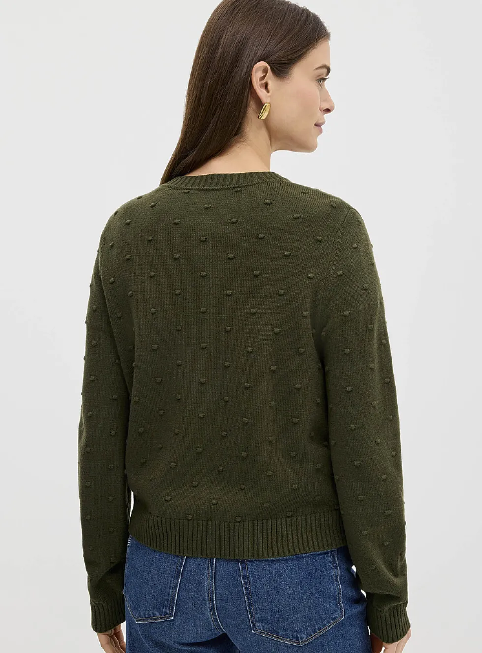 Solid pompom cardigan