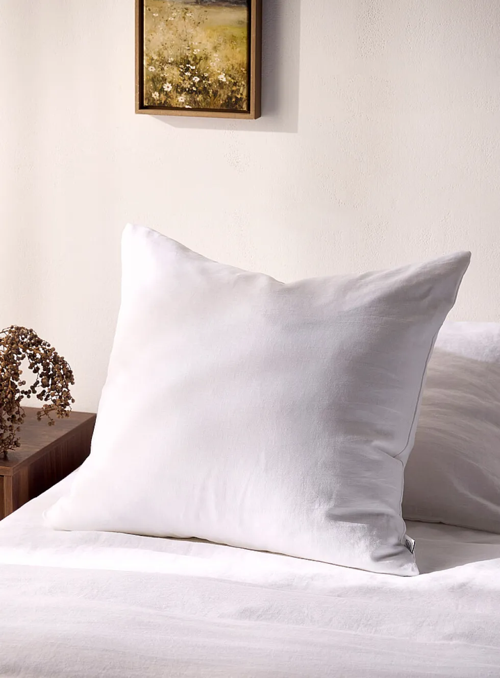 Solid pure linen removable-cover cushion