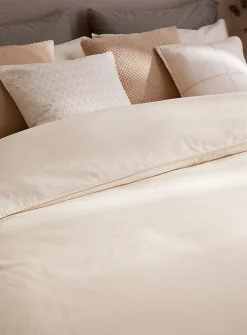 Solid pure organic cotton duvet cover set