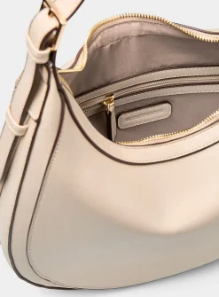 Solid rounded hobo bag