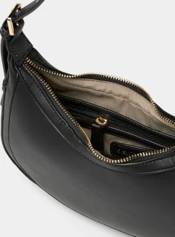 Solid small rounded shoulder bag