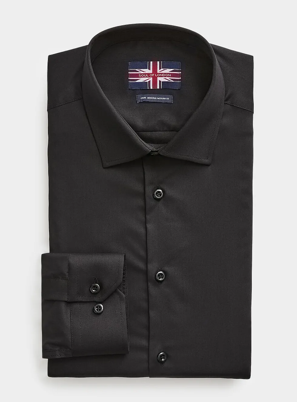 Solid stretch twill shirt