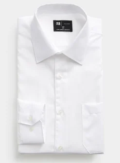 Solid twill wrinkle-free shirt