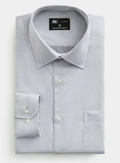 Solid twill wrinkle-free shirt