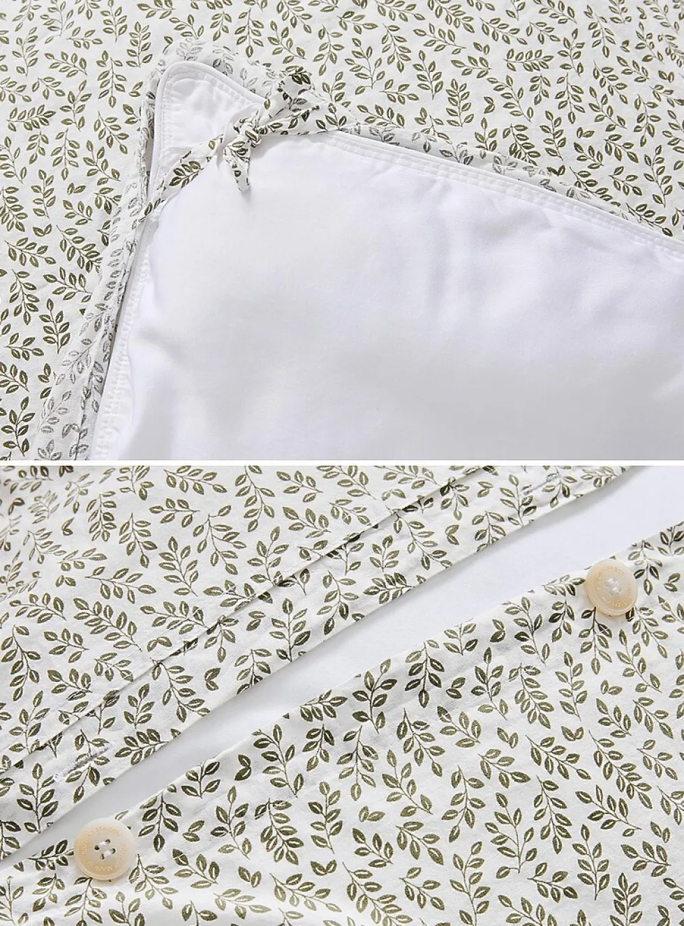 Soothing foliage duvet cover set