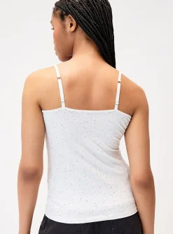 Spaghetti-strap organic cotton cami