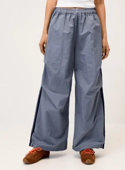 Sporty stripe canvas pant