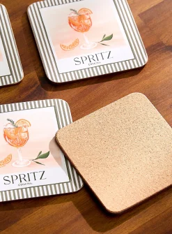 Spritz laminated cork coasters