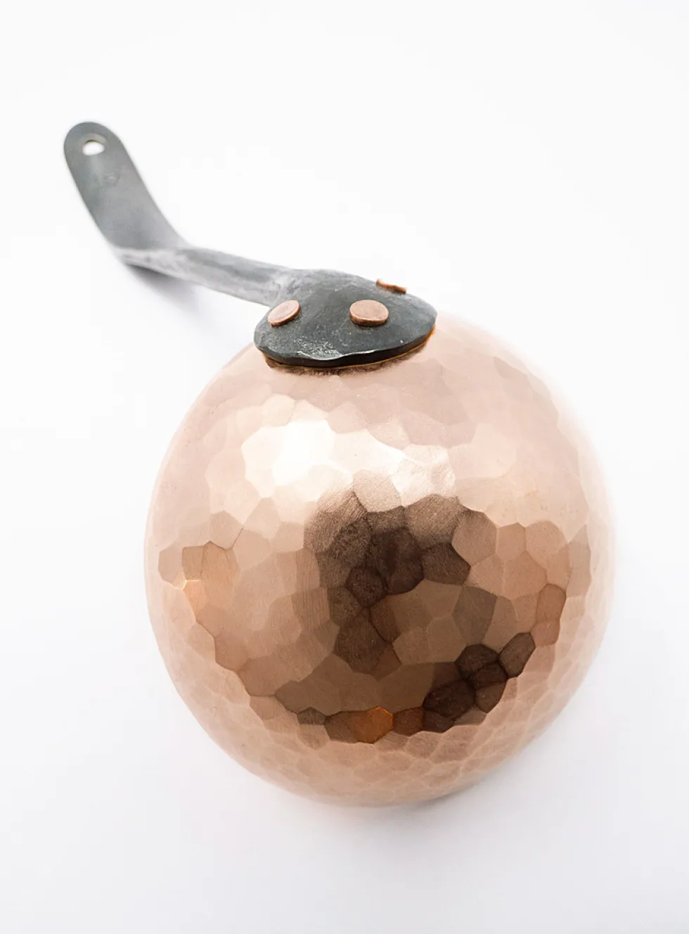 Steel and copper ladle