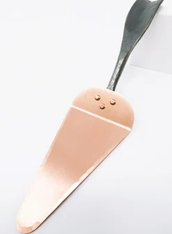 Steel and copper pie server
