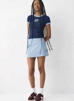 Straight dressy miniskirt