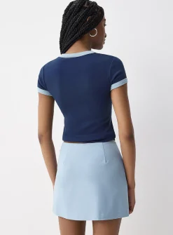 Straight dressy miniskirt