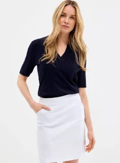 Stretch bengaline skort