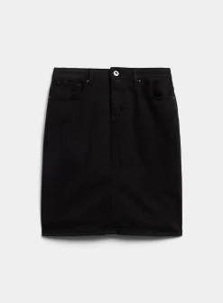 Stretch denim miniskirt