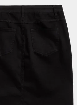 Stretch denim miniskirt