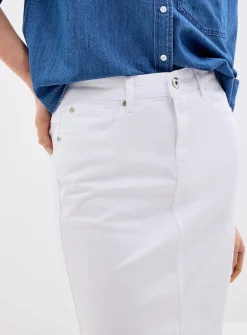 Stretch denim miniskirt
