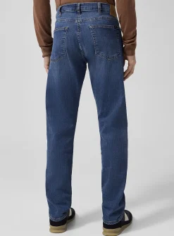 Stretch organic cotton tapered jean