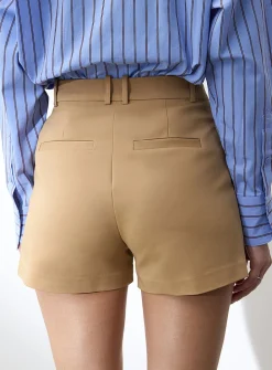 Stretch pleated dress short