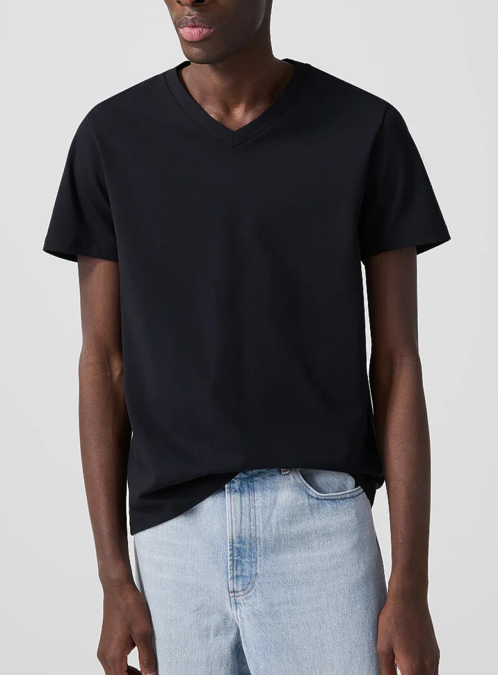 Stretch V-neck T-shirt