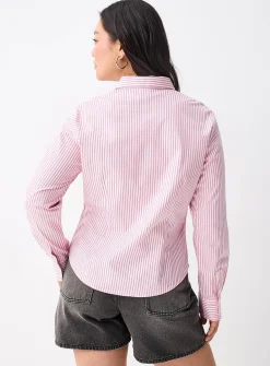 Striped fitted poplin shirt