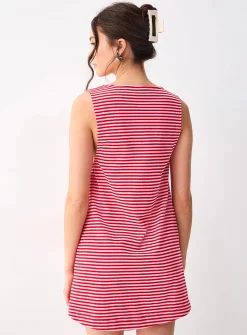 Striped jersey dress