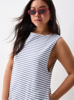 Striped jersey dress