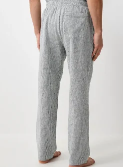 Striped lightweight linen pyjama pant