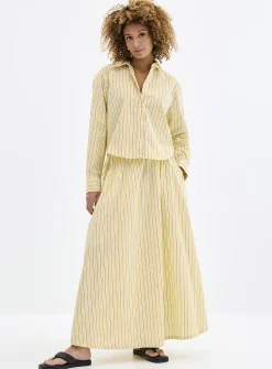 Striped lightweight poplin shirt