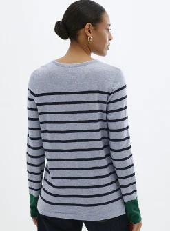 Striped slub organic cotton T-shirt